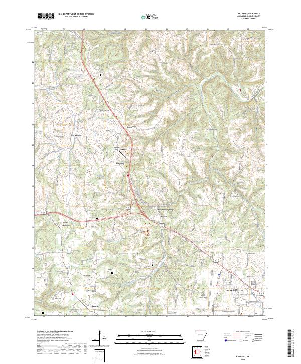 US Topo 7.5-minute map for Batavia AR