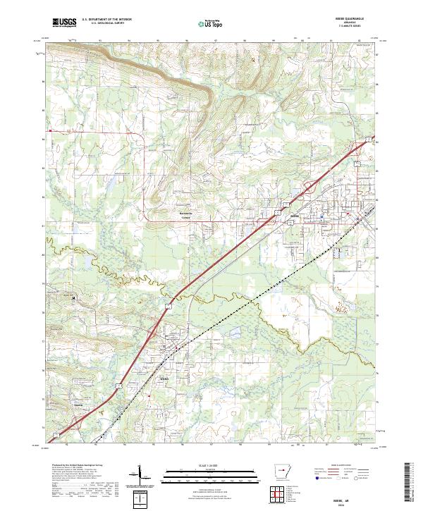 US Topo 7.5-minute map for Beebe AR