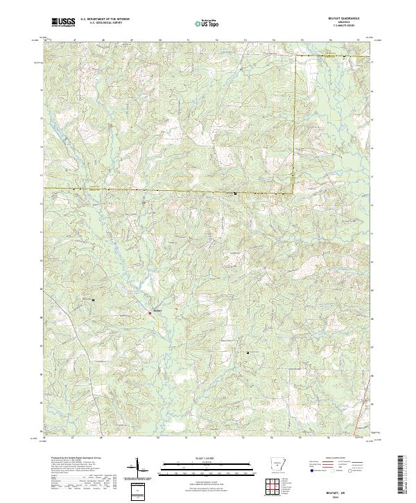 US Topo 7.5-minute map for Belfast AR