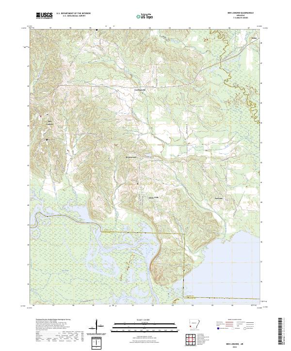 US Topo 7.5-minute map for Ben Lomond AR