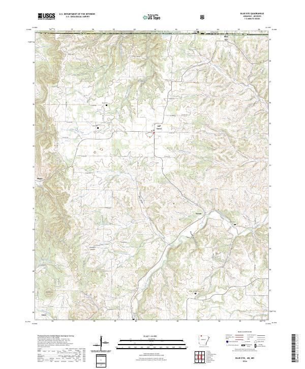 US Topo 7.5-minute map for Blue Eye ARMO