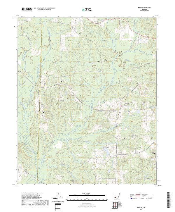 US Topo 7.5-minute map for Bodcaw AR