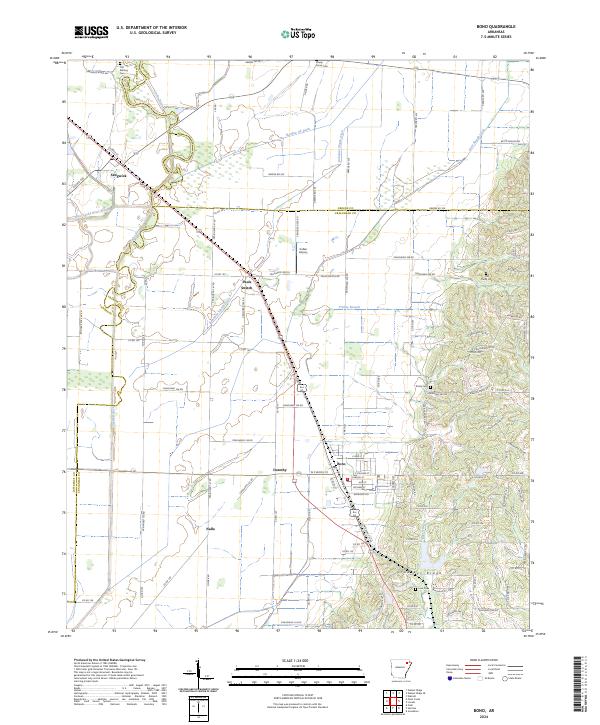 US Topo 7.5-minute map for Bono AR