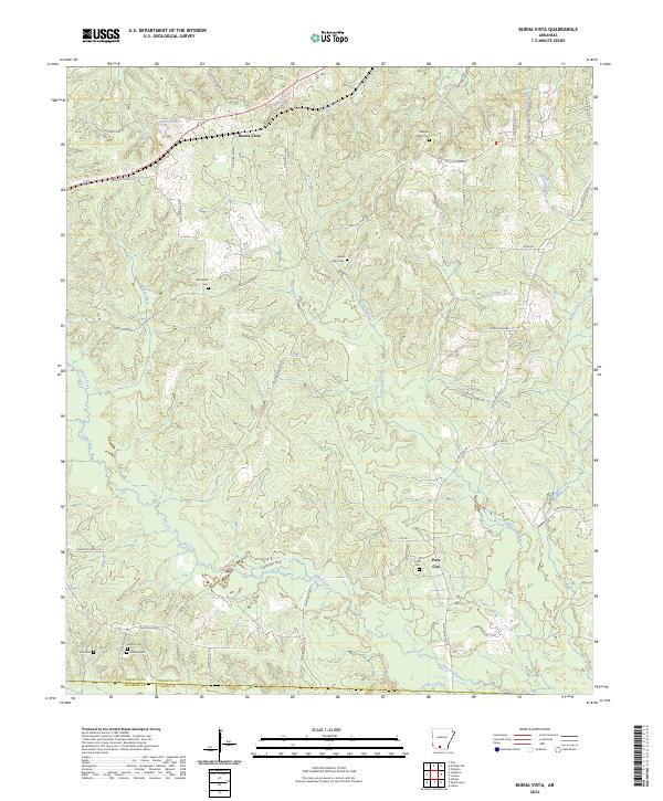 US Topo 7.5-minute map for Buena Vista AR