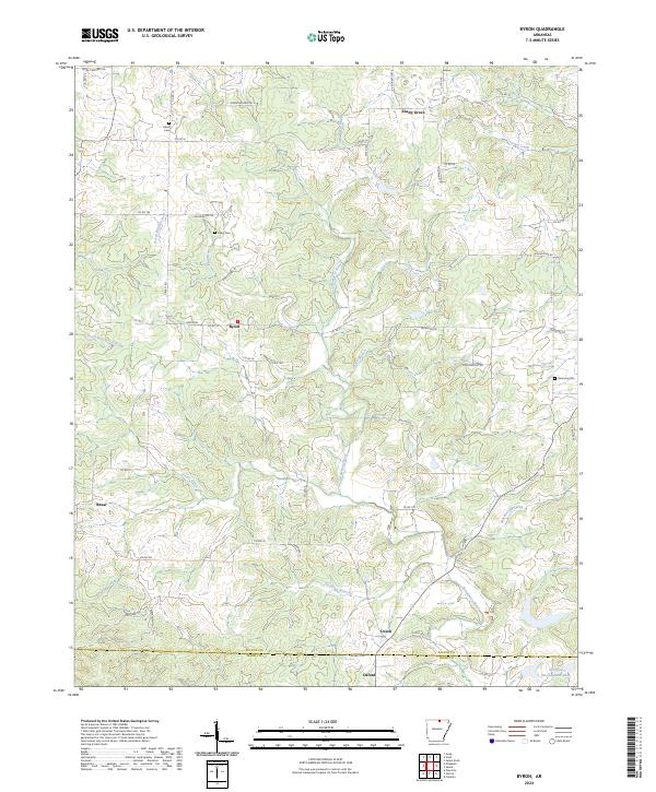 US Topo 7.5-minute map for Byron AR