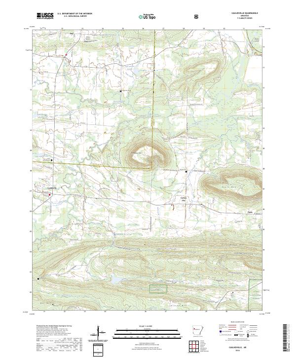 US Topo 7.5-minute map for Caulksville AR