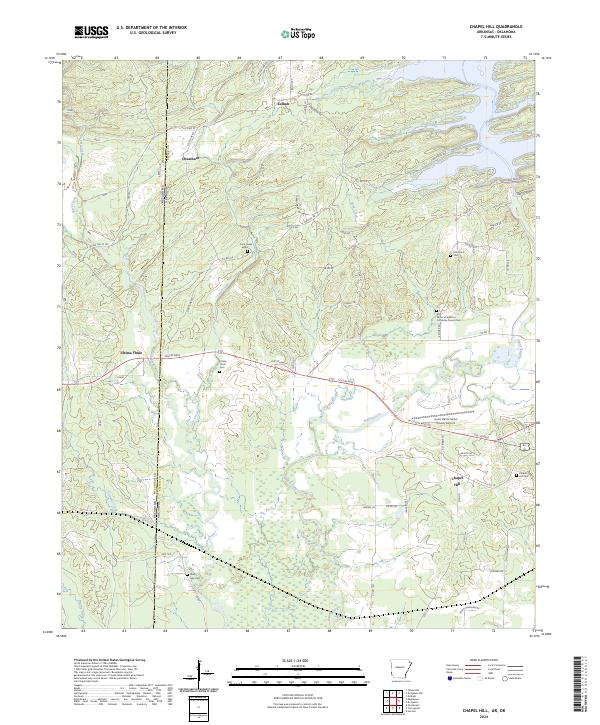 US Topo 7.5-minute map for Chapel Hill AROK