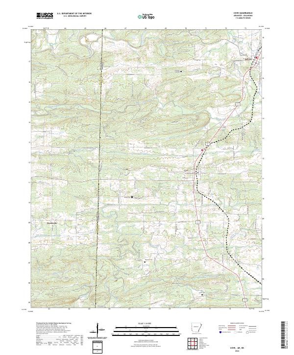 US Topo 7.5-minute map for Cove AROK