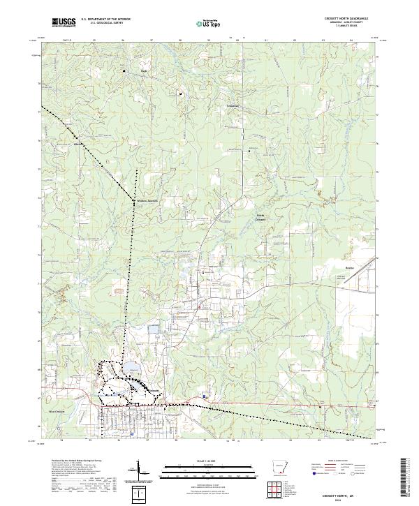 US Topo 7.5-minute map for Crossett North AR