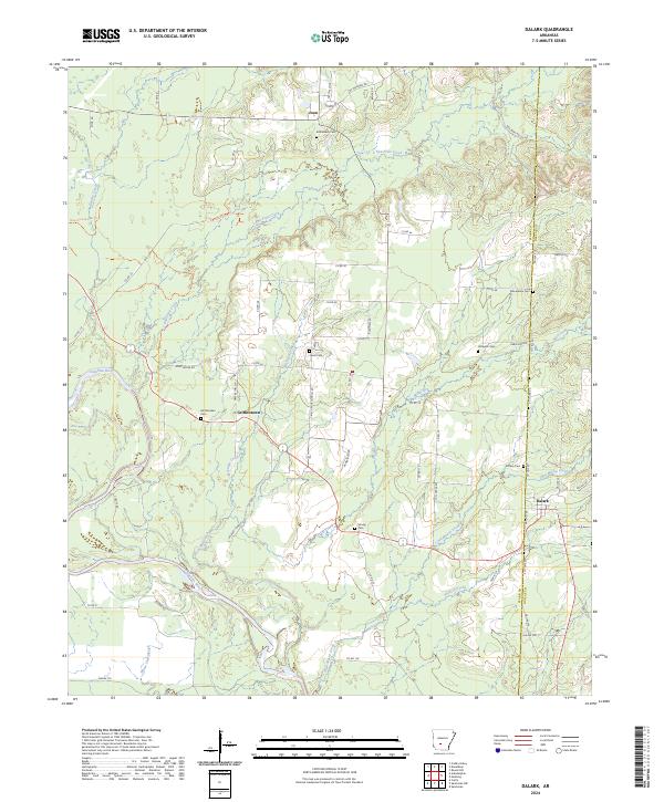 US Topo 7.5-minute map for Dalark AR