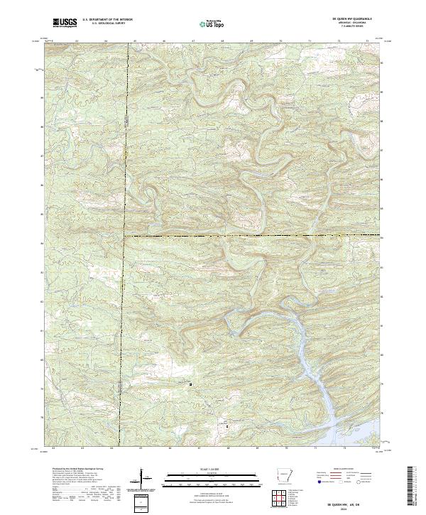 US Topo 7.5-minute map for De Queen NW AROK