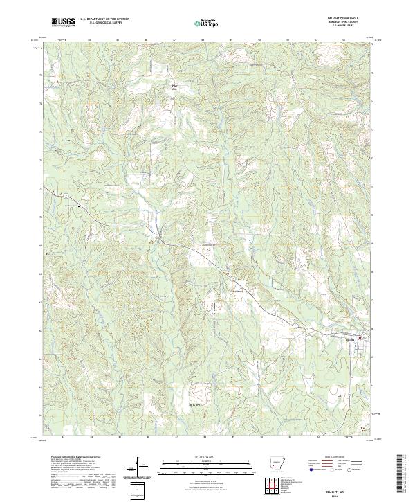 US Topo 7.5-minute map for Delight AR