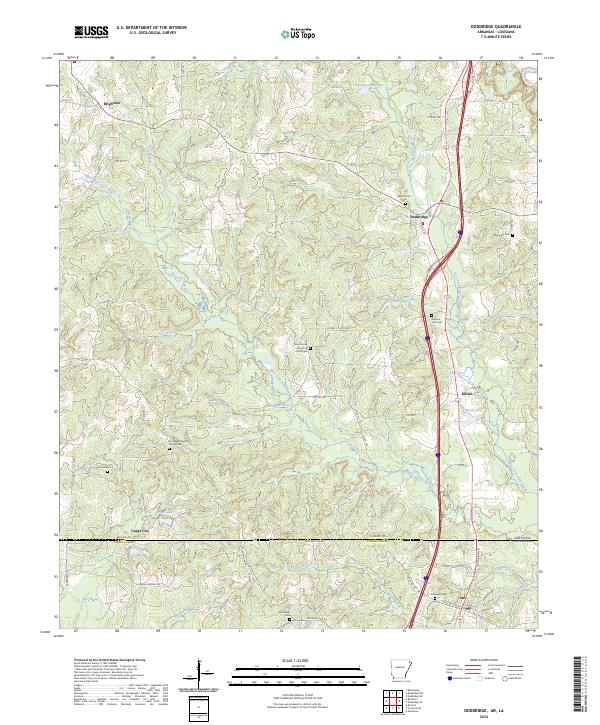 US Topo 7.5-minute map for Doddridge ARLA