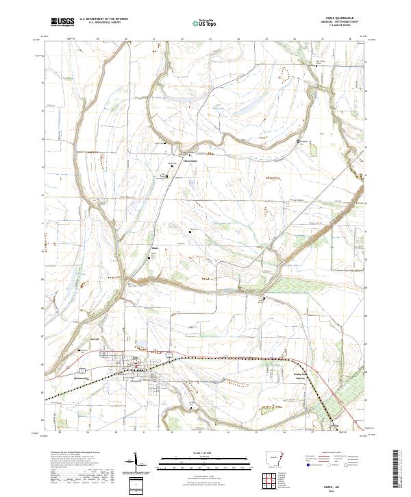 US Topo 7.5-minute map for Earle AR