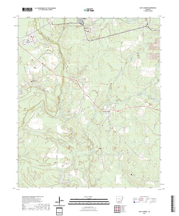 US Topo 7.5-minute map for East Camden AR