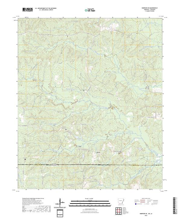 US Topo 7.5-minute map for Emerson SE ARLA