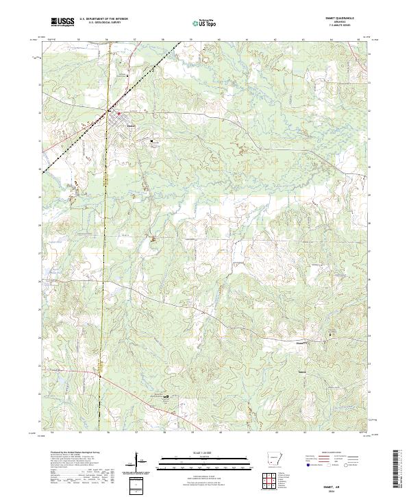 US Topo 7.5-minute map for Emmet AR