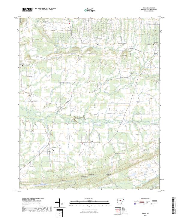 US Topo 7.5-minute map for Enola AR