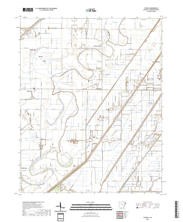 US Topo 7.5-minute map for Etowah AR