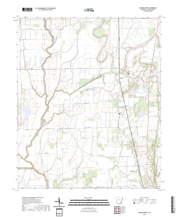 US Topo 7.5-minute map for Eudora North AR