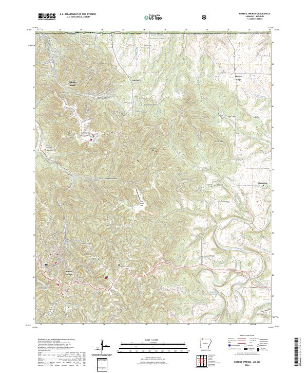 US Topo 7.5-minute map for Eureka Springs ARMO