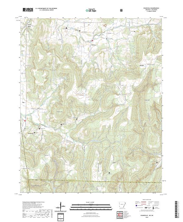 US Topo 7.5-minute map for Evansville AROK