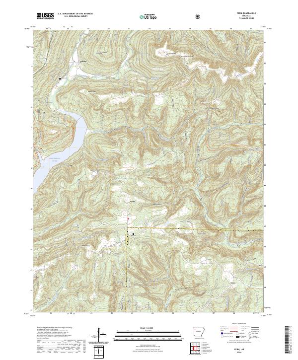 US Topo 7.5-minute map for Fern AR