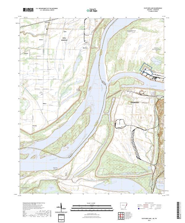 US Topo 7.5-minute map for Fletcher Lake ARTN