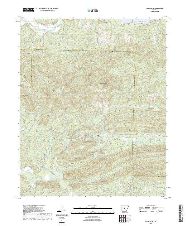 US Topo 7.5-minute map for Fourche SW AR