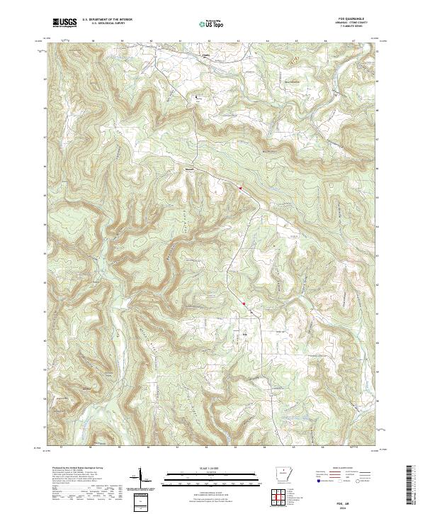 US Topo 7.5-minute map for Fox AR