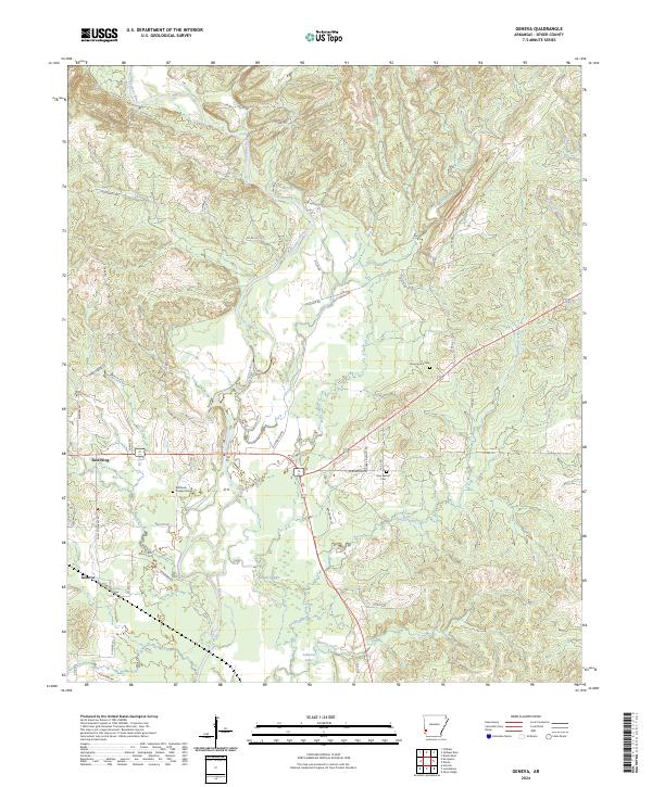 US Topo 7.5-minute map for Geneva AR