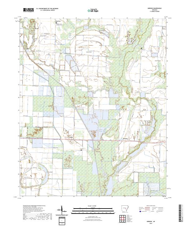 US Topo 7.5-minute map for Geridge AR