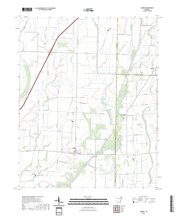 US Topo 7.5-minute map for Grubbs AR