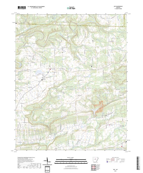 US Topo 7.5-minute map for Guy AR