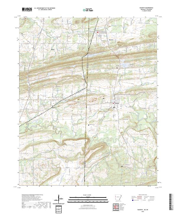 US Topo 7.5-minute map for Hackett AROK