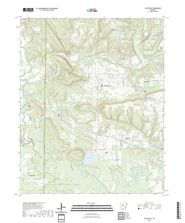 US Topo 7.5-minute map for Hattieville AR