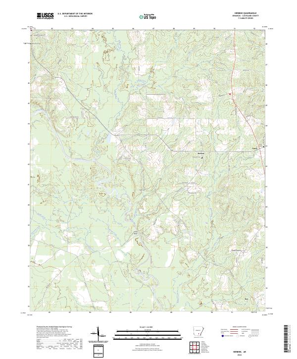 US Topo 7.5-minute map for Herbine AR