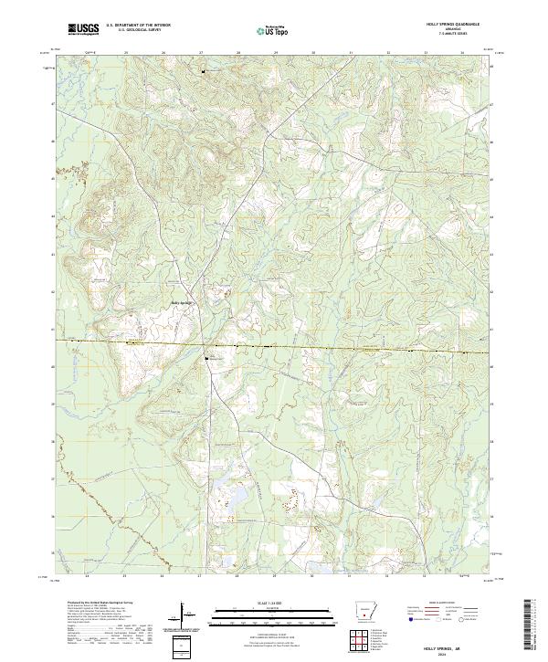 US Topo 7.5-minute map for Holly Springs AR