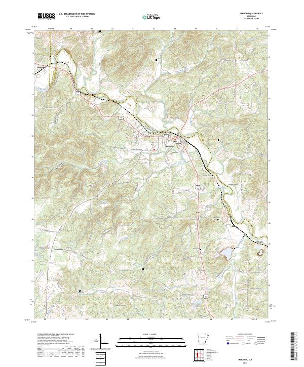 US Topo 7.5-minute map for Imboden AR