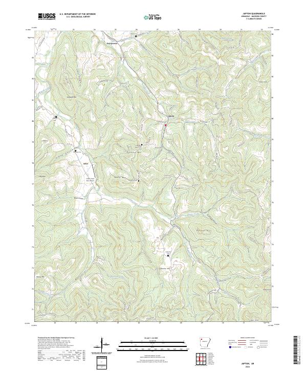 US Topo 7.5-minute map for Japton AR