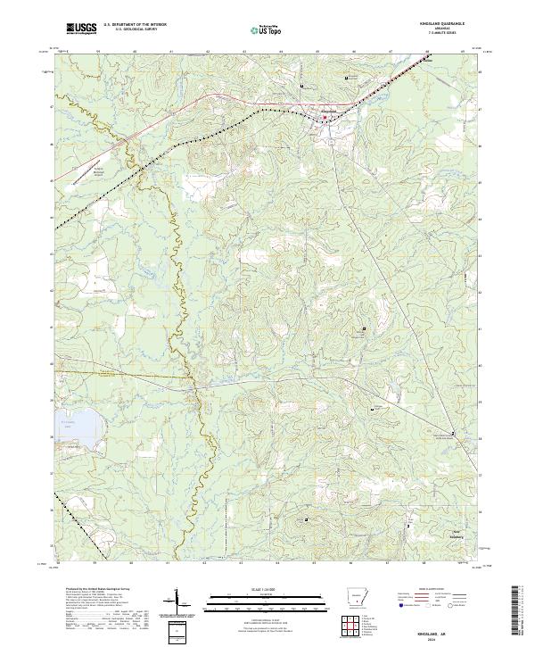 US Topo 7.5-minute map for Kingsland AR