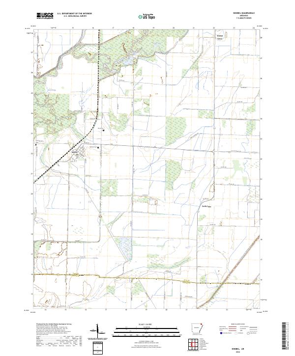 US Topo 7.5-minute map for Knobel AR