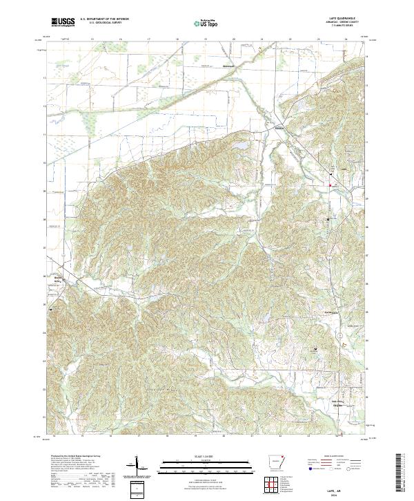 US Topo 7.5-minute map for Lafe AR