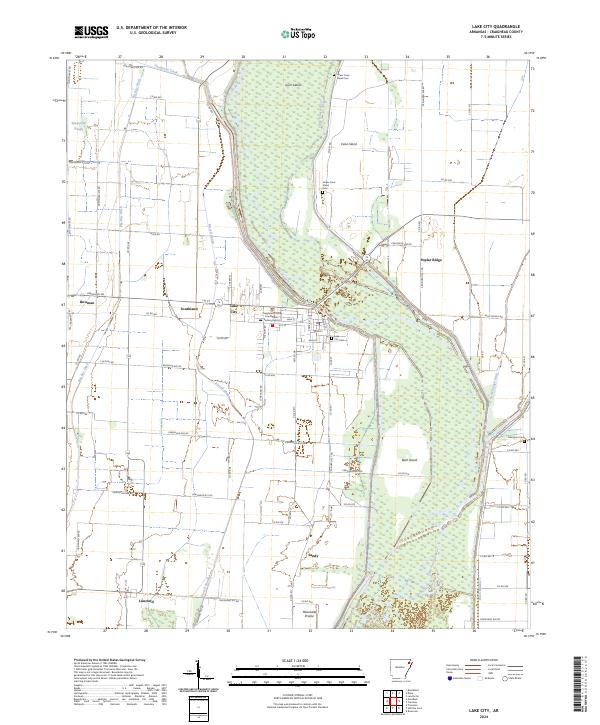 US Topo 7.5-minute map for Lake City AR