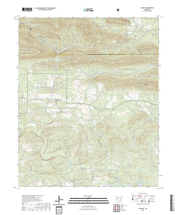 US Topo 7.5-minute map for Langley AR