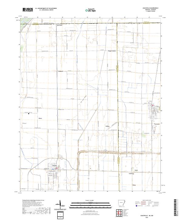 US Topo 7.5-minute map for Leachville ARMO