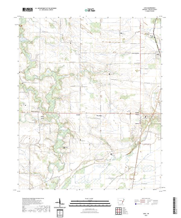 US Topo 7.5-minute map for Lexa AR