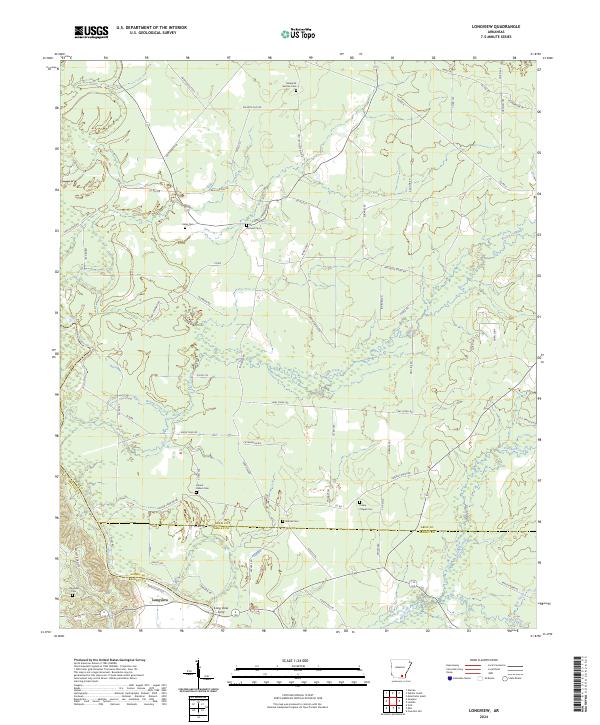 US Topo 7.5-minute map for Longview AR