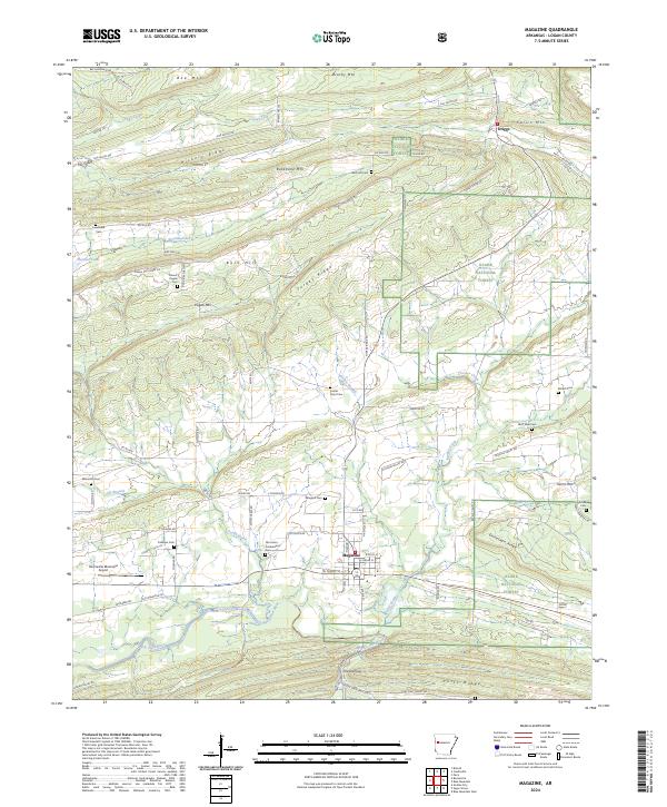 US Topo 7.5-minute map for Magazine AR