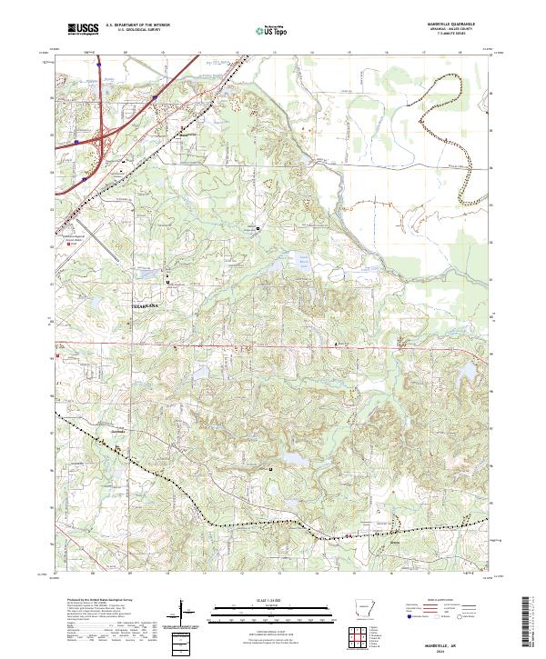 US Topo 7.5-minute map for Mandeville AR